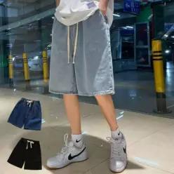 남자 남성 여름 청반바지 면 버뮤다팬츠 조거