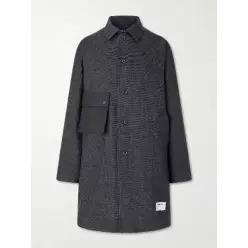 26 FW 네이버후드 블랙 태피터 트리밍 하운드투스 우븐 카 코트 TP571360564