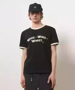 제너럴아이디어 generalideastandard MAN WHEE 레터링 링거티 BLACK GF2MTS011