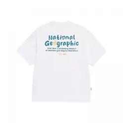 내셔널지오그래픽 NATIONALGEOGRAPHIC N262UTS904 소로나 쿨 스크립트 세미오버핏 반팔 티셔츠 WHITEN262UT