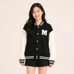 [MAISON PEACH] 여아 주니어 오리지널 바시티 야구점퍼