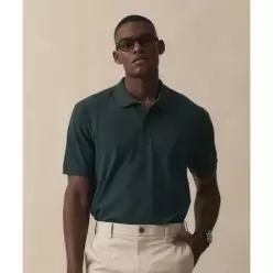 BROOKS BROTHERS 로고 코튼 피케 폴로셔츠 (다크그린) (BBNTMO201AJFM)