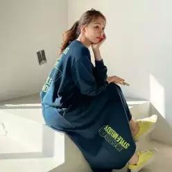 [핑크시슬리] SET/레트로 맨투맨 스커트세트