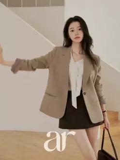 (국내제작) (MADE/브랜드퀄리티) 모어렌 클래식 테일러드 링클프리 원버튼 가을자켓 jk3103