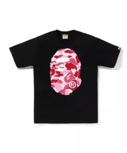 베이프 ABC 카모 빅 에이프 헤드 티셔츠 001TEL801006MBKG BLACK PINK DOM