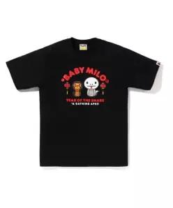 베이프 반팔 티셔츠 002TEL201001FBLK BLACK DOM