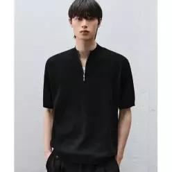 드로우핏 어베인 브드 하프 집업 니트 [BLACK] 6234272 DFKN6204BK