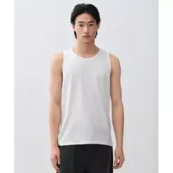 무신사 스탠다드 MUSINSA STANDARD CR 스쿱 넥 슬리브리스 탑 [화이트] 5951661 MMFTE6