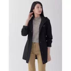 스판 후드 중기장 점퍼 LSJPO953_BK