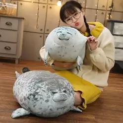 하프 물범 물개 모찌 쿠션 인형 대형 2size 안고자는 애착인형 낮잠 바디필로우