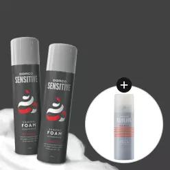 [밀착거품/더블기획] 도루코 프로 센서티브 쉐이빙폼 210ml 2입 (+쿨링폼 74ml)