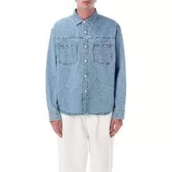 26SS STUSSY stussy boxy Kaihara selvedge 데님 셔츠 11103762518 TP575326979