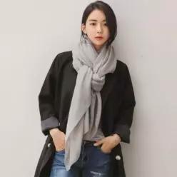 [라일리] Rly 모자 할머니 여자 엄마 가을 스카프 무지 여성