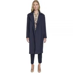 타미 힐피거 토미 Tommy Hilfiger 여성용 폰테 트렌치 코트 재킷, 미드나잇