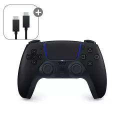 플레이스테이션 [PS5] 듀얼센스 무선 컨트롤러 미드나이트 블랙 + PC용 USB 케이블