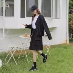 [핑크시슬리] [P.ETAIL]러프컷 데끼 쭈리 카고 버뮤다 트레이닝세트