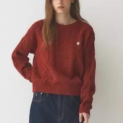 Steve Aran Cable Sweater WHKAE4T12F-K 1328467