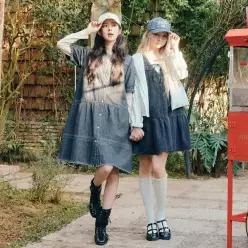 써스데이아일랜드 KiiiKiii A라인 풀오픈 데님 원피스 T264MOP232W 1213543