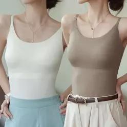 [라일리여성의류] Rly 여성 캡 내장형 민소매 나시 티셔츠