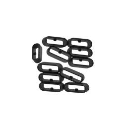 TenCloud 실리콘 밴드 홀더 Keepers 패스너 루프, Amazfit 시계 액티브 2 T-Rex 3 Pro와 호환 (블랙-11팩)