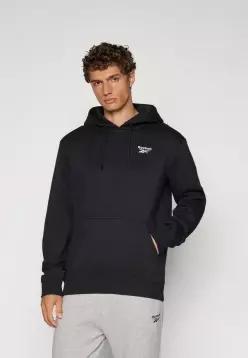 Reebok 리복 작은 로고 후드티 - 검은색 7652946