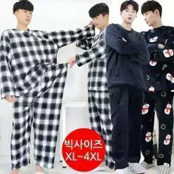 남성 밍크 수면잠옷 빅사이즈 극세사 상하세트 남자 파자마 홈웨어 이지웨어(95~120까지)