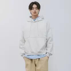바켄 사이드 트임 로고 래글런 후드티 BK8906_오트밀 7000030040 -oa