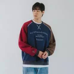 바켄 래글런 컬러 매치 스웨트셔츠 BK5971_네이비 7000031326 -NA