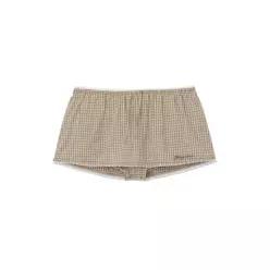 글로니 GLOWNY G CLASSIC LACE-UP MINI SKIRT BEIGE