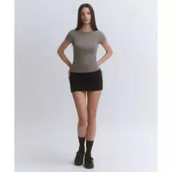 WOMAN 우먼즈 로 라이즈 저지 미니 스코츠 [블랙] 641507