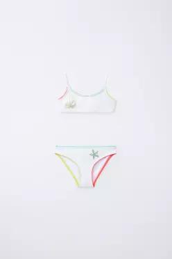 [국내매장] ZARA 여아 6-14세/ 마린 자수 비키니 - 크림 1492/699/712 558847