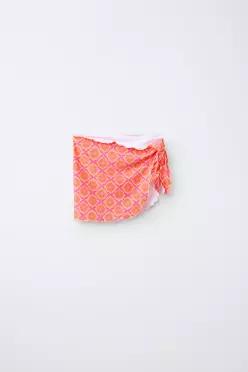 [국내매장] ZARA 여아 태양 프린트 파레오 - 자주색 3391/588/630 558838