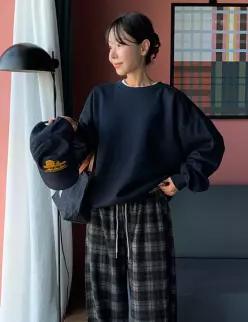 브루어 절개 오버핏 긴팔 맨투맨 (3 color)