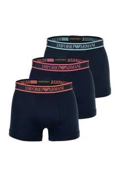 Emporio Armani 엠포리오 아르마니 코어 로고밴드 3팩 파르테 바사 - 트렁크 아 블루/아 블루 7797892