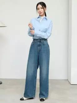 탑텐 TOPTEN 여성 와이드 데님 MSF DP2906