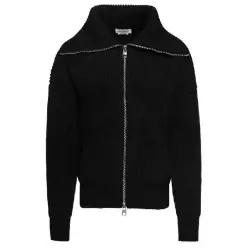 Alexander McQueen 골지 니트 집업 가디건 760751Q1RTN 1000 TP943929735
