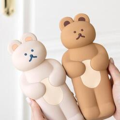 베어 실리콘 필통 초코 귀여운 캐릭터 펜케이스 연필 케이스 펜파우치 파우치 초등 중학생 신학기 선물