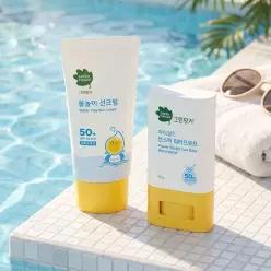 [물놀이 2종] 그린핑거 물놀이 선크림 50ml + 파워쉴드 선스틱 18g / SPF50+ PA++++ 눈시림없는 선크림, 키