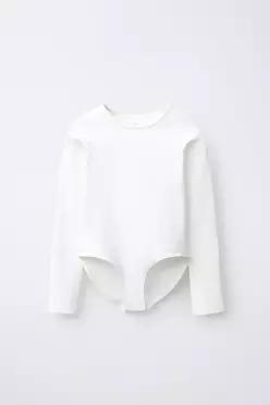 [국내매장] ZARA 여아 심플 긴소매 바디수트 - 화이트 0962/710/250 555982