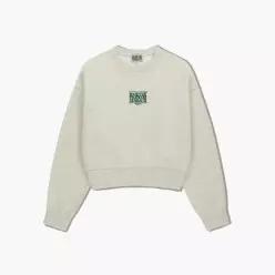 마리떼프랑소와긴팔티 NQJ MFG45CSW112OTM W SMALL CLASSIC LOGO CROP SWEATSHIRT oatmeal