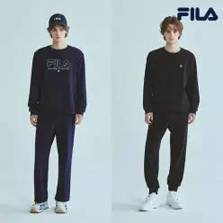 [런칭109,900]26최신상 남성 FILA 코튼테리셋업 상하의 4종(네이비,블랙)