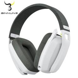 BINNUNE BW06 블루투스 헤드셋 게이머 PS5 PS4 PC Mac 플레이 스테이션 무선 2.4GHz 게임용 헤드폰 (마이