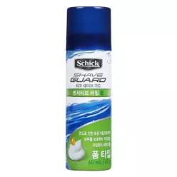 쉬크 쉐이브가드 센서티브 라임폼 60ml x 2개 휴대용 여행용 쉐이빙 면도 쉐이브 거품 폼 젤