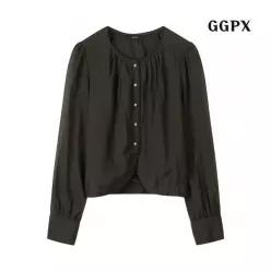 GGPX 정상가:79,000원 ㅣ 글로시 시스루 버튼 업 블라우스 GPCBA021D 468469