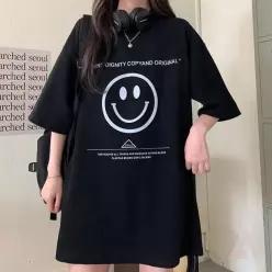 [라일리여성의류] Rly 캐주얼 프린팅 오버핏 반팔 티셔츠
