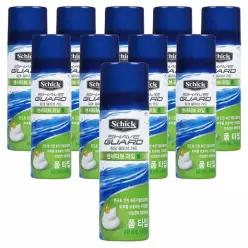 쉬크 쉐이브가드 센서티브 라임폼 60ml x 10개 휴대용 여행용 쉐이빙 면도 쉐이브 거품 폼 젤