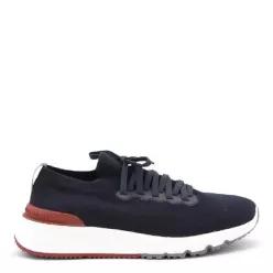 [B47]브루넬로 쿠치넬리 MZUPMBO252CP307 남성 로우탑 스니커즈 BLUE CANVAS SNEAKERS