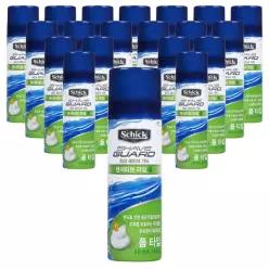 쉬크 쉐이브가드 센서티브 라임폼 60ml x 20개 휴대용 여행용 쉐이빙 면도 쉐이브 거품 폼 젤