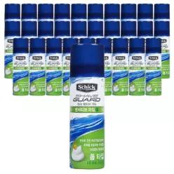 쉬크 쉐이브가드 센서티브 라임폼 60ml x 30개 휴대용 여행용 쉐이빙 면도 쉐이브 거품 폼 젤
