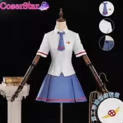CoserStar-R CCS Cardcaptor 사쿠라 기노모토 여름 학교 드레스 코스프레 의상 역할 놀이 유니폼